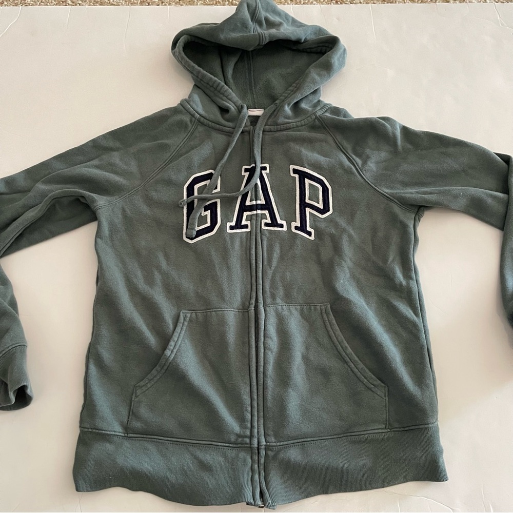 GAP Olive Green Zip-Up Hoodie